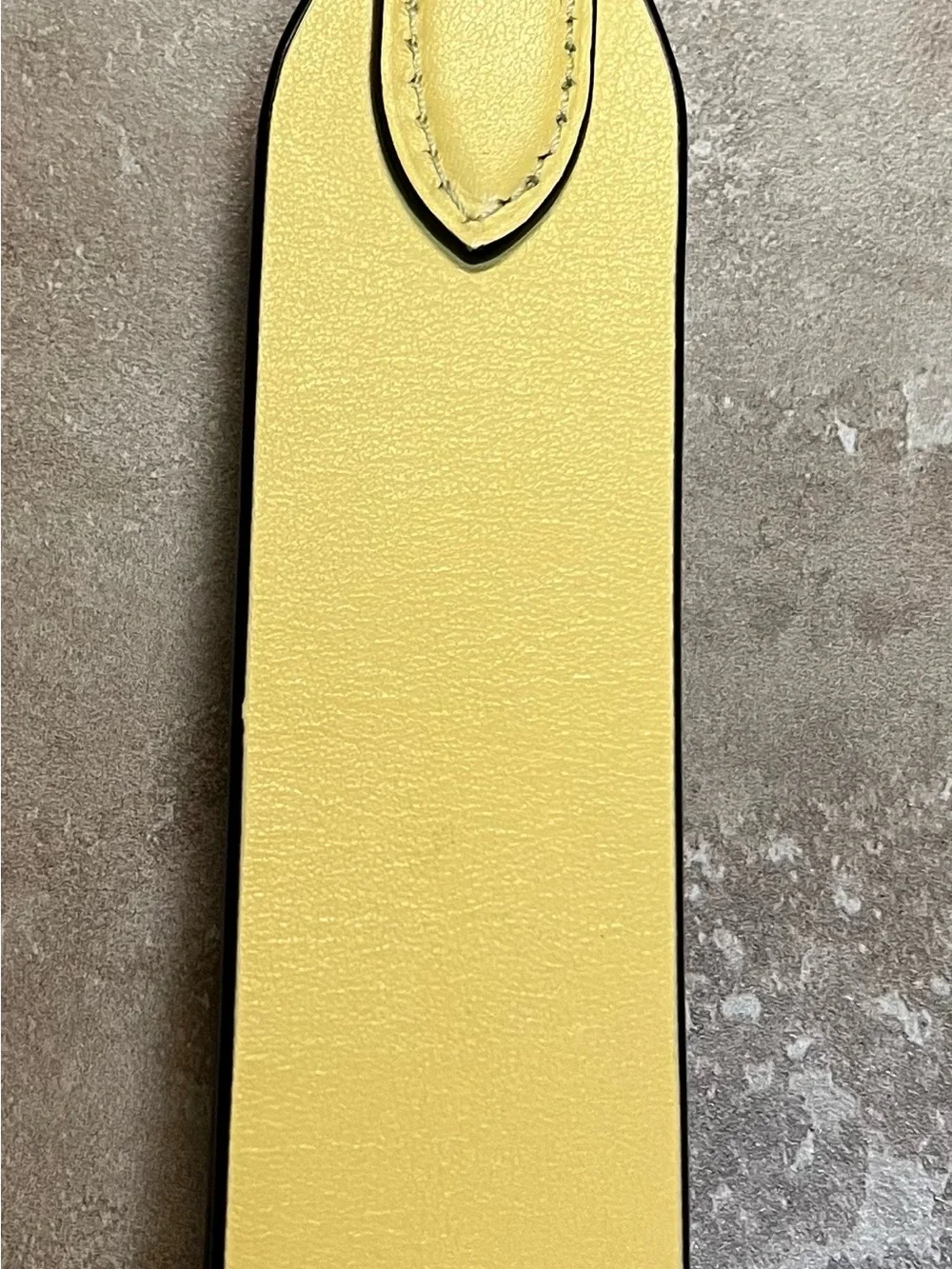 Coach Yellow and Black Leather Key & Card Holder Strap